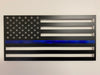 First Responder Metal American Flag: Thin Line, Indoor/Outdoor
