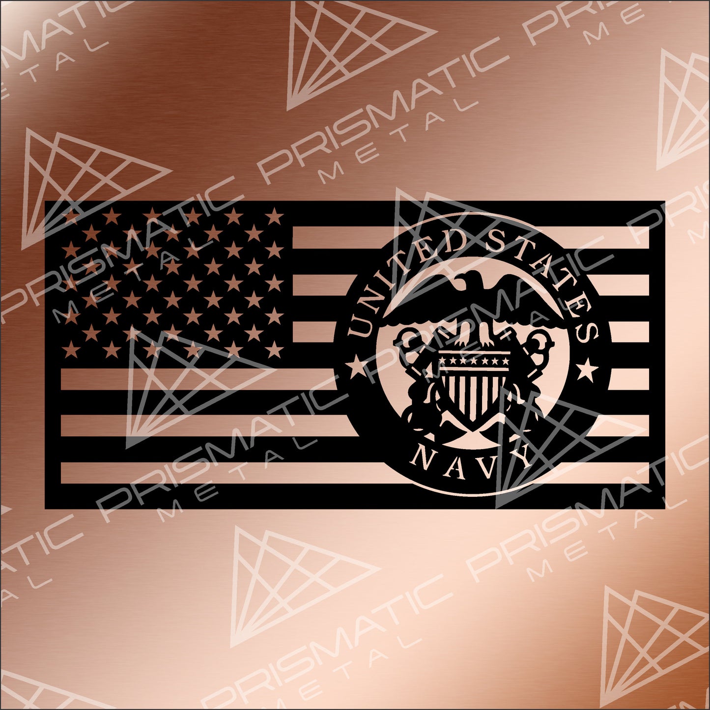 US Navy Metal American Flag Wall Art: Patriotic Indoor/Outdoor Sign