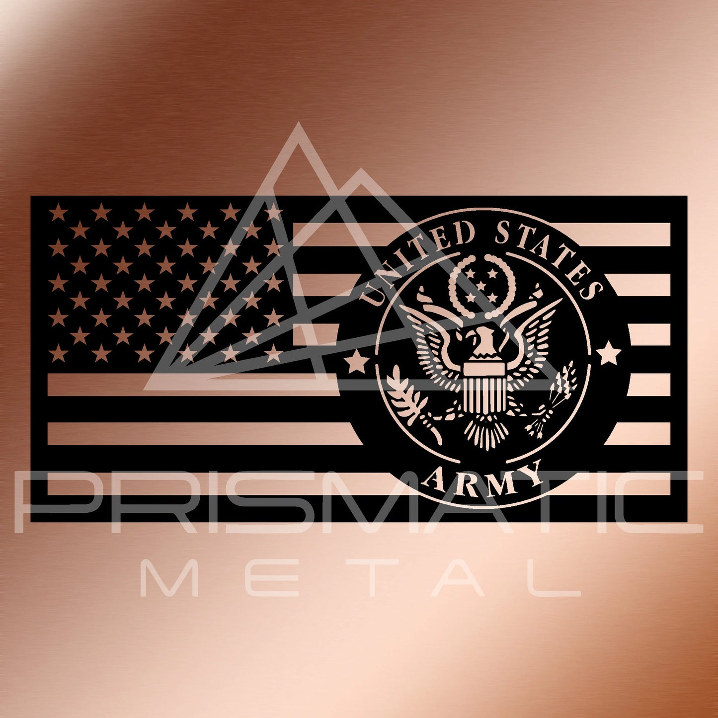 US Army American Flag Metal Wall Art: Patriotic Indoor/Outdoor Sign