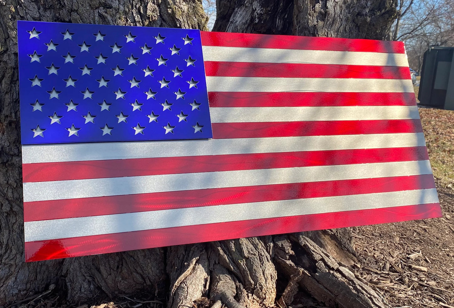 US FLAG - Red, Blue, and Steel